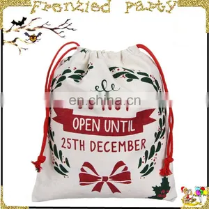 New Christmas Drawstring Santa Sack FGCS-0207 thumbnail-2