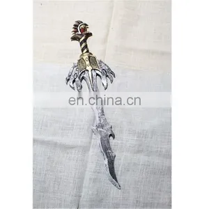 Decorative PU Dagger With Gold Handle and Irregular Blade for Halloween, Carnival, Party, Opera and Drama thumbnail-1