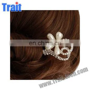 Elegant Linear Shaped Pearls Style/ Headwear Hair Comb Pearl thumbnail-1