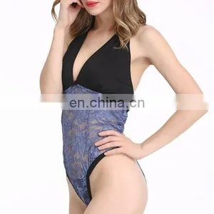 Women Deep v Lace See Through Sexy Underwear Sexy Sleepwear Sexy Lingerie Sexy Teddy thumbnail-2