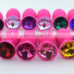 2015 Hot Selling Pink Color Silicone Anal Butt Plug, Sex Butt Plug Toys thumbnail-1