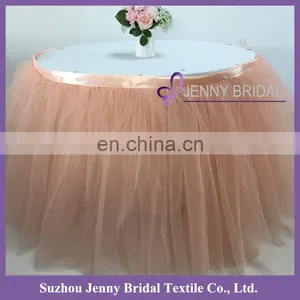 TS091#73 Blue Tulle Materials in Table Skirting Designs for Wedding thumbnail-5