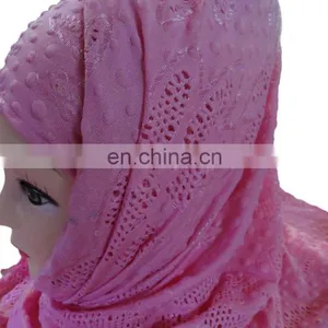 Solid Pink Color Scarf / Latest Hijab Scarves Headscarf For Casual Daily Wear / Party Wear Stoles 2017 / Ocassion Wear Pashmina thumbnail-6