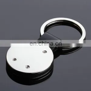Custom Round Shape Black Color Pvc Rubber Keychain thumbnail-3
