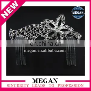Princess Crown Tiara Comb Hair Clip Bridal Hair Jewelry Wedding Decorative Hair Combs thumbnail-2