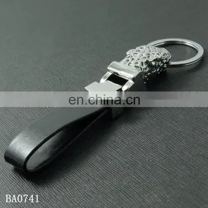 High Quality Leopard Head Shaped Personalized Metal Leather Key Chains thumbnail-6