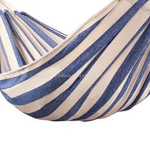New Stripe Style Thicken Canvas Hammock Swing Outdoor Single Double People Dormitory Camping Leisure Hammocks With Storage Bag thumbnail-3