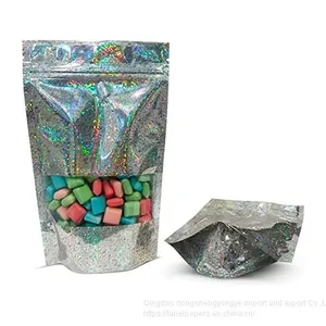 Eco Friendly Smell Proof Laminated Foil All White 3 Side Sealing Packaging Bags Heat Seal thumbnail-1
