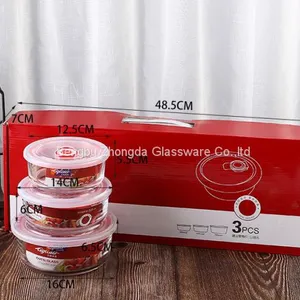 Hot Sale Food Grade Round Freezer Fridge Glass Container thumbnail-4