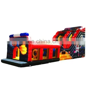 Giant Inflatable Space Travel Jump and Slide Obstacle Bounce House ,Inflatable Multifunction Tarpaulin Slide for Commercial thumbnail-1