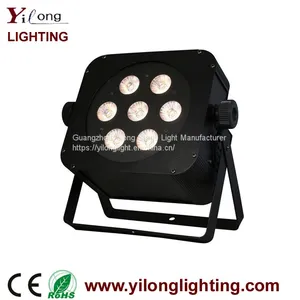 6in1 RGBWA+UV Dmx Wireless Flat Led Par, dj Led Uplighting for Wedding Party,American dj Light,led Par Light,uplights thumbnail-2