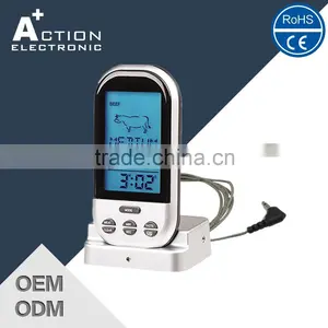 BBQ Digital Wireless Thermometer With Probe and Timer thumbnail-1
