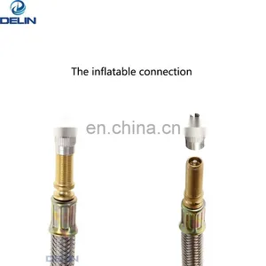 180mm Stainless Steel Braided Flexible Hose Car Wheels Tyre Valve Stems Extensions Tube Adapter thumbnail-4