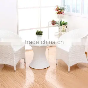 Modern Rattan Garden Furniture, White Outdoor Rattan Furniture With 2 Armchairs, Cheap Wicker Patio Sofa PRT14806 thumbnail-1