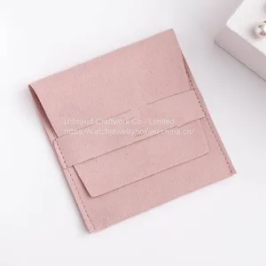 Manufacturer Makes Jewelry Storage Bag, Ring Earring Jewelry Packaging Bag, Suede Leather Super Fiber Flap Bag thumbnail-2