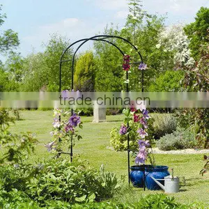 Metal Garden Arch With Gate thumbnail-1