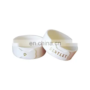 New Factory Custom Designer Deep Sublimation Ceramic Water Food Feeder Travel Pet Dog Cat Bowl for Travelling thumbnail-1