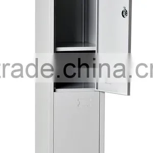 2 Door KD Vertical Steel Wardrobe Gym Locker thumbnail-2