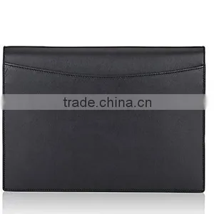 New York Men Black Smooth Leather Gusseted Portfolio Leather Business Bag Hand Bag thumbnail-3