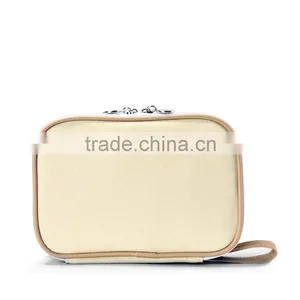 Wholesale Large Capacity Zipper Storage Canvas Makeup Bag Beauty Case Cosmetic Purse For Women thumbnail-2