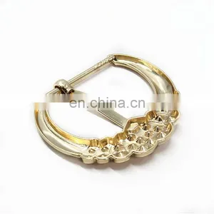 High-End Delicate Noble Golden Metal Belt Buckle Rhinestone Buckle For High-grade Clothing thumbnail-3
