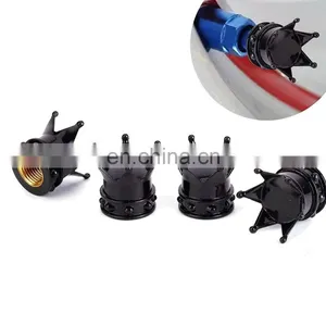 New Royal Crown Valve Stem Caps Universal Tire Wheel Valve Caps for Car, Motorcycle ,Bike and Bicycle thumbnail-1