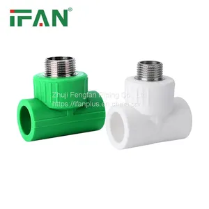 IFAN Polypropylene Material White High Pressure PN25 Brass Male Thread PPR Tee thumbnail-2
