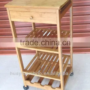 Bamboo Kitchen Trolley With Drawer&Shelf thumbnail-1