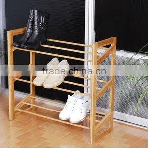 Bamboo Shoes Rack With Sliding Shelves thumbnail-1
