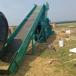 Panqi High Yield Large Three Cylinder Wheat Straw Baler Wood Shavings Bag Baler thumbnail-5