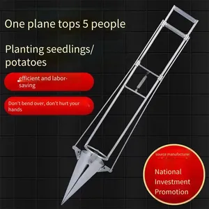 76mm Diameter Double-handle Pepper Seedling Planter, Handheld Foot-operated Seedling Planter, Small Melon Transplanting Device thumbnail-1
