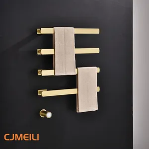 Bathroom Electric Heated Towel Rack, Towel Warmer for Bathroom, Wall Mounted Stainless Steel,4 Colours thumbnail-2