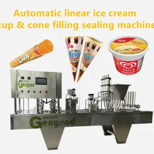 Linear 7000-9000cups/H Ice Cream Cup & Cone Filling Machine thumbnail-3