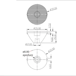 Led Medical Inspection Lamp, Instrument and Equipment Detection Lamp, Rectangular Light Spot 2*5 Degrees, Led Lamp Lenses thumbnail-3
