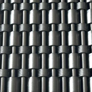 Decorative Embossed Metal Wire Mesh - Powder Coated Twill Woven Stainless Steel Partition, Hotel Entrance Screen, Woven Ceiling thumbnail-3