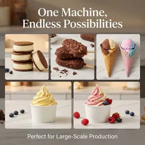 380V Industrial Continuous Ice Cream Freezer 50L/h High Performance Sorbet and Frozen Yogurt Machine for Food Factory thumbnail-2