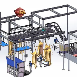 Bull HACCP Cattle Slaughter House Line Cow Butchery Equipment Abattoir Machinery Beef Processing Rail Plant Production Machine thumbnail-3