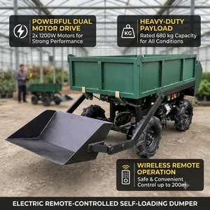 Heavy Duty Remote Control All Terrain Dumper Carrier for Farm Construction and Outdoor Material Transportation thumbnail-1
