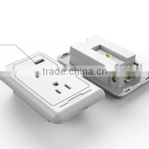 FCC Listed Over Voltage/current Protection IC 3 Pin Double Socket/US Power Socket/3 Pin America Female Socket thumbnail-3