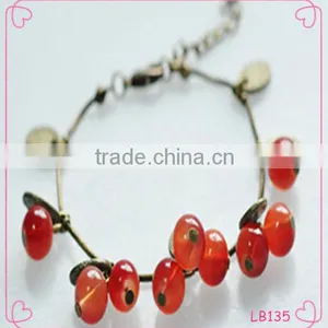 High Fashion Design Vintage Bracelet Factory Wholesale Glass Melting Small Cherry Beautiful Bracelet thumbnail-1