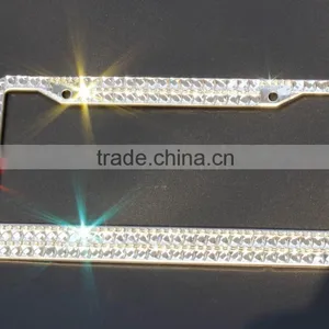 Girl Zinc Alloy License Plate Frames Diamond Crystal Bling License Plate Frame thumbnail-2