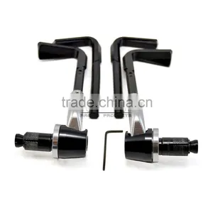 BJ-LG-003 Top Sale Silver Bent Style 7/8" 22mm CNC Motorcycle Brake Lever Guard Protectors thumbnail-4
