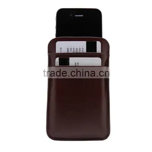 Italian Leather Case With Businesscard for Iphone 4g 4s 4 5 Case,Brown thumbnail-1