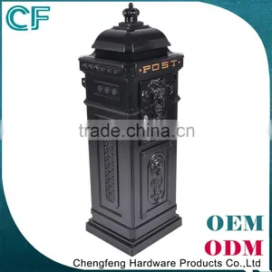 The Most Popular Style In Europe Foshan Manufacturer Lion Ornament Green Lockable Fence Mailbox From China thumbnail-5