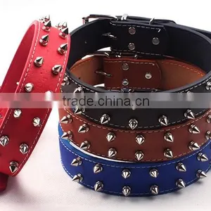 Fashion Rivet Pet Collar Leather Dog Collar thumbnail-1
