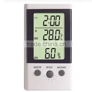Household Refrigerators Aquarium Outdoor Indoor Digital Thermometer DT-2 Dual Temperature Time and Date Display Hygrometer thumbnail-1