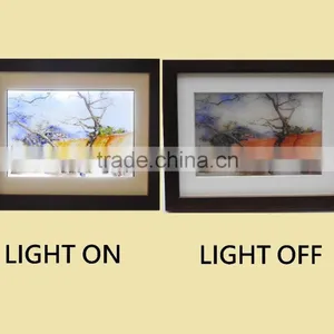 MICROSTONE USB Input Solid Wood Frame Night Light thumbnail-5