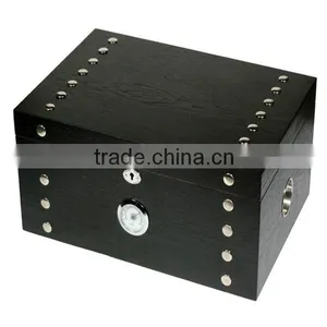 Wholesale Unique Design With Lock Wooden Cigar Humidor Cigar Boxes thumbnail-2