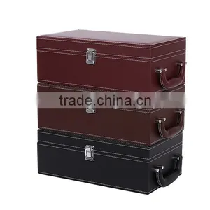 Custom Logo Printed High End Leather Wine Gift Box thumbnail-3