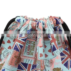 Customized Printing Canvas Backpack Drawstring Bag, Shopping Bag With Handle thumbnail-6